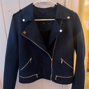Liverpool Navy Blue Moto Jacket - Size S